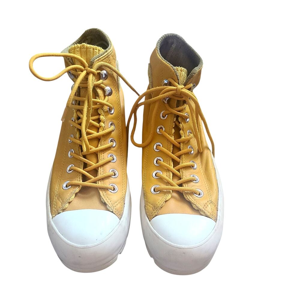 Converse Chuck Taylor Lugged Winter GoreTex Leather Hiker Boots 8.5 Mustard Yell